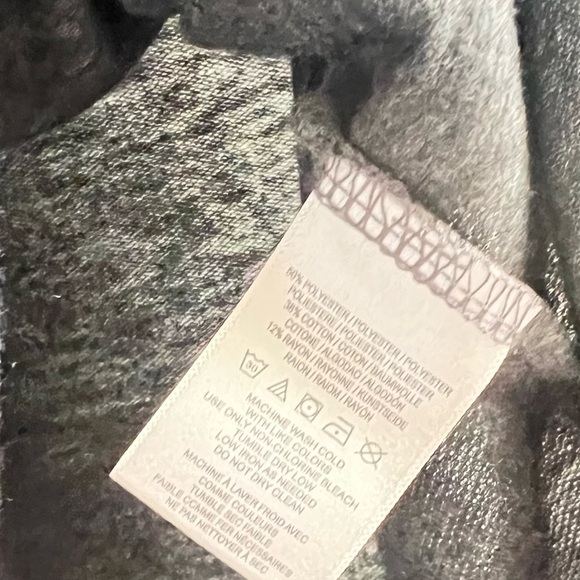 We The Free People Marked Black Hooded Pullover Tunic  Size Medium grunge - Picture 3 of 5